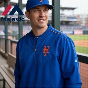 Majestic Men's New York Mets Authentic Collection Cool Base Pullover - Size XL